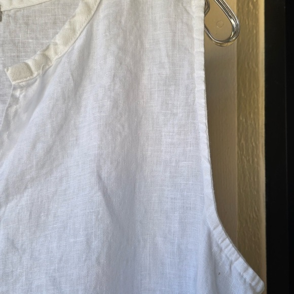 Cut Loose | White Sleeveless  | Linen Dress | Size: Large - Picture 4 of 7